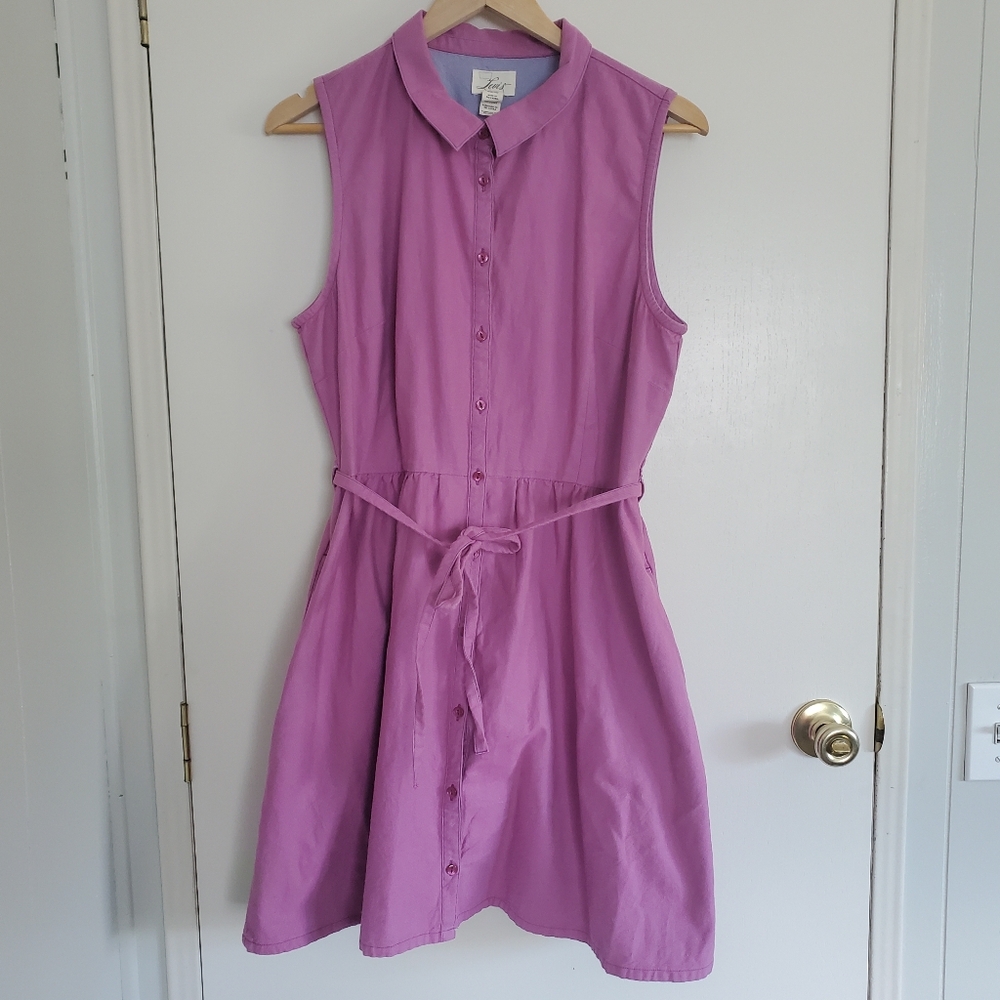 Levi's Dress XL Purple Collared Sleeveless